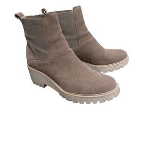 Dolce Vita Haddie Chelsea Boots Size 10 M Taupe Suede